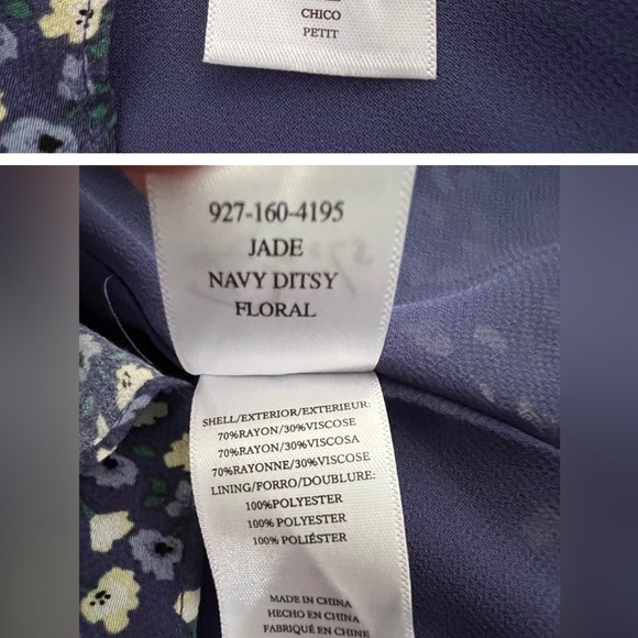 Jade Long Sleeve‎ Midi Dress in Navy Ditsy Floral​ - Picture 11 of 11